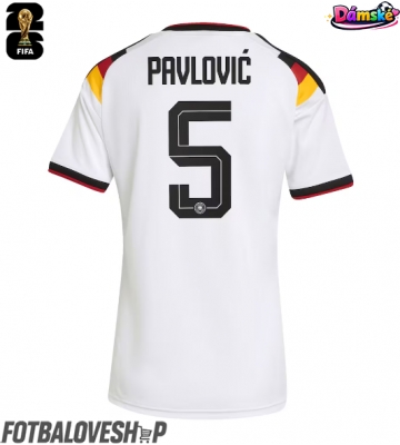 Německo Aleksandar Pavlovic #5 Dámské Domácí Dres MS 2026 Krátký Rukáv